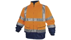 Ostrzegawcza bluza robocza z poliestru i bawełny kolor pomarańczowo-granatowy rozmiar L PHVE2OMGT