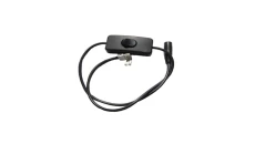 Złączka DC żeńska + klik 8mm + włącznik 2,1/5,5