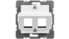 Berker Modul Płytka centralna do gniazda modularnego Krone śnieżnobiała 146409