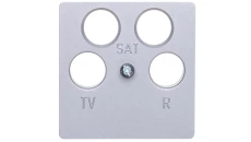 Berker Modul Płytka centralna do gniazda antenowego 4-wyjściowego aluminium 14841404