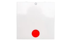 B.Kwadrat Klawisz z czerwoną soczewką symbol /0/ biały 5316248999