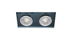 Oprawa szklana GLASSO-2k-b czarna podwójna ścięte kanty premiumled