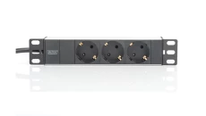 Listwa zasilająca do szaf rack (PDU) 10 cali 3x Schuko DN-95411