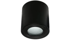 Oprawa sufitowa ERMETICO-O-BB czarna szczotkowana okrągła 1xgu10 natynkowa nad prysznic hermetyczna ip44 łazienkowa