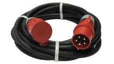 Przedłużacz budowlany elCORD z inwerterem faz CEE 32A 400V IP44 3m H07RN-F 5G6 (gumowy OPD) z wt. i gn. CEE 32A-5P 31356030