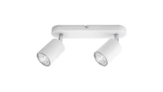 Lampa Oprawa SIENA-ALU-W/S 2xgu10 biała ze srebrnym przegubem