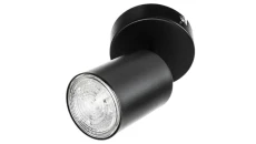 Lampa Oprawa SIENA-ALU-B/S 1xgu10 czarna ze srebrnym przegubem