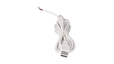 Wtyk USB z przewodem białym 250cm