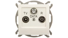 AS Gniazdo antenowe RTV DATA ecru GPA-GD/m/27