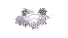 Ozdoby świąteczne śniezynki XMAS garland TIMER 0,6W 10LED 1.35m IP20 ciepły biały ZY1976