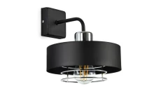 Lampa LOFT IDA-S K9 1xE27 kinkiet czarno srebrny