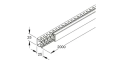 Kanał grzebieniowy 25x25 szary SVK2525.1 /2m/