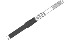 Termokurczliwa mufa przelotowa na kabel 1-żył. nn o przekroju 630+2x2 5mm2 Al złączka prasowana Cu prasowane do żył sygnałowych