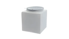 PLAFON G-8, E27, 60W, biała-stal malowana proszkowo, klosz matowy-szkło, IP20 G01 G-8