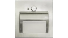 Oprawa Beryl PIR satyna 1,5W ciepła 12V DC 9 led smd 3014 kwadrat do puszki fi 60 z czujką ruchu PIR