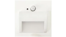 Oprawa Beryl PIR biała ciepła 3000K 1,5W 12V DC 9 led smd 3014 kwadrat do puszki fi 60 z czujką ruchu PIR