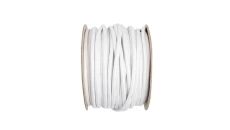 Kabel 2 żyłowy biały 2x0,75mm2 - 1m w oplocie