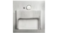 Oprawa Ontario PIR satyna 1,5W ciepła 12V DC 9 led smd 3014 kwadrat do puszki fi 60 z czujką ruchu PIR