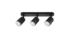 Lampa Oprawa SIENA-ALU-B/B 3xgu10 czarna z czarnym przegubem