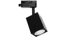 Lampa OSCAR-Track-ALU-B/B-1F czarna z czarnym przegubem 1xgu10 LUXsystem-1F (na szynę jednofazową)