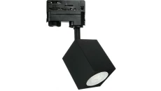 Lampa OSCAR-Track-ALU-B/B-3F czarna z czarnym przegubem 1xgu10 LUXsystem-3F (na szynę trzyfazową)