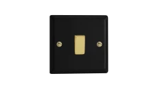 Łącznik dwubiegunowy 20A 250V klawiszowy - kolor czarny mat V-E1SBM-2POLE