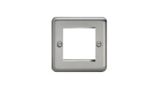 Ramka metalowa pojedyncza 86x86x8mm - kolor stal szlifowana C-F1-S