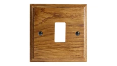 Ramka drewniana pojedyncza SLIM 96x96x15mm - kolor ciemny dąb W-F1-SLIM-MO