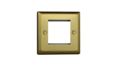 Ramka metalowa pojedyncza 91x91x9mm - kolor złoto szlifowane M-F1-Z