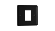 Ramka metalowa pojedyncza SLIM 91x91x9mm - kolor czarny mat V-F1-SLIM-BM