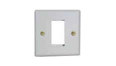 Ramka metalowa pojedyncza SLIM 91x91x9mm - kolor biały mat V-F1-SLIM-WM