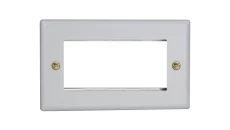 Ramka metalowa podwójna 91x150x9mm - kolor biały mat V-F2-WM