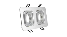 Oprawa sufitowa KORAL-S-2 srebrna szczotkowana regulowana