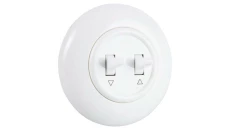 Premiumlux RETROLINE przycisk żaluzjowy z ramką biały