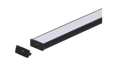 Zaślepka PCV Line Slim czarna z otworem