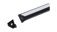 Zaślepka PCV Corner czarna z otworem