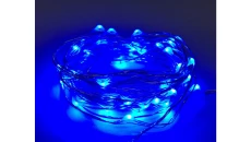 Lampki led zewnętrzne ŁEZKI 12V 5m 50LED niebieskie IP65