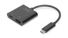 Adapter graficzny HDMI 4K 60Hz UHD na USB 3.1-C Power Delivery z audio czarny aluminiowy DA-70856