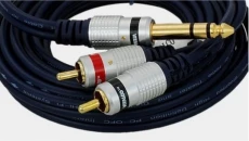 Kabel audio wt.Jack 6,3 stereo/2xwt.RCA MK82 10m