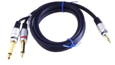 Kabel audio wt.Jack 3,5 stereo /2x wt.Jack 6,3 mono MK71 3m