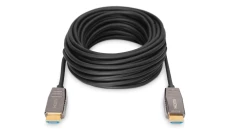 Kabel połączeniowy hybrydowy AOC HDMI 2.1 Ultra High Speed 8K 60Hz UHD HDMI A-HDMI A M-M czarny 10m AK-330126-100-S