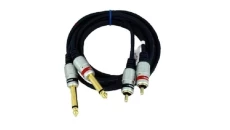 Kabel audio 2xwt.Jack 6,3 mono/2xwt.RCA MK50 10m