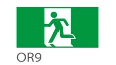 Piktogram WYJŚCIE EWAKUACYJNE do ORION - OR9 INLEWA 39962