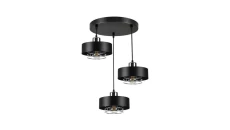 Lampa LOFT IDA-S W3 3xE27 wisząca czarno srebrny