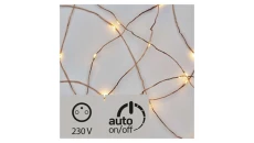 Lampki choinkowe XMAS nano TIMER 2,4W 100LED 10m IP44 ciepły biały D3AW02