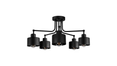 Lampa LOFT ABI P2 czarna 5xE27 plafon