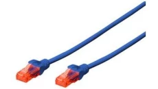 Kabel krosowy (patch cord) RJ45-RJ45 kat.6 U/UTP AWG 26/7 PVC 10m niebieski DK-1612-100/B