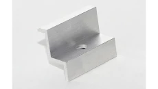 Klema końcowa 30mm Dł: 50mm anodowana srebrna