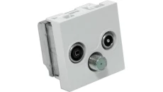 Gniazdo RTV -SAT końcowe 45x45 (gn.antenowe męskie/gn.antenowe żeńskie/gn. typu F żeńskie) EM/PVK