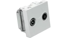 Gniazdo RTV przelotowe 45x45 (gn.antenowe męskie/gn.antenowe żeńskie) EM/PFP